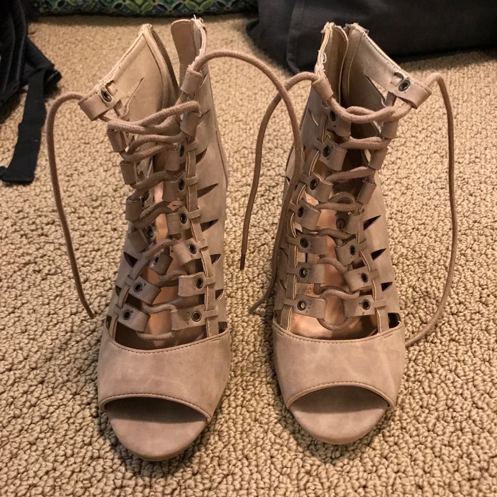 Strappy wedges
